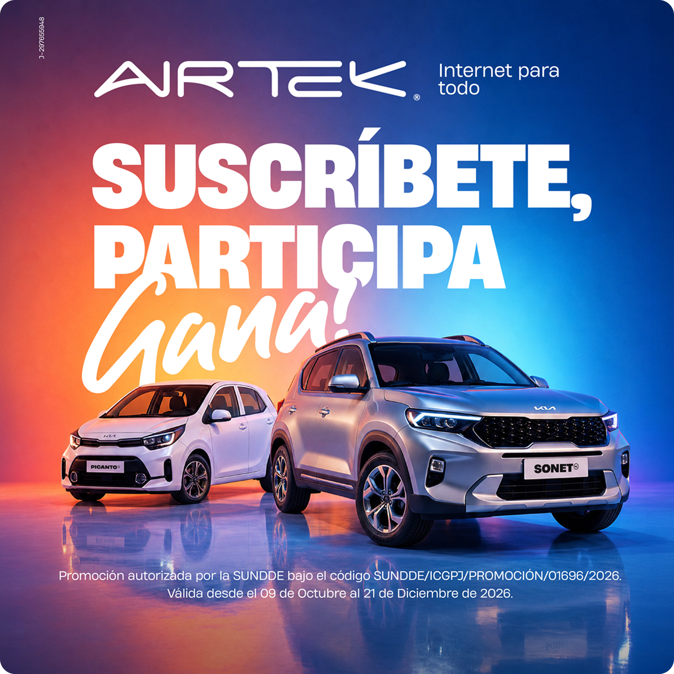 Suscríbete, participa y gana un Kia Picanto o Kia Sonet